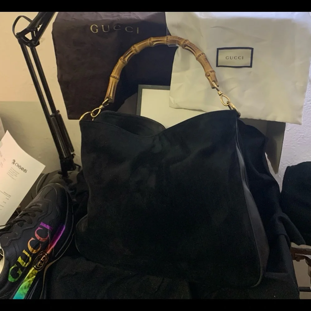 Gucci bamboo Preloved authentic gucci 2 way bamboo hobo bag - Picture 3 of 13